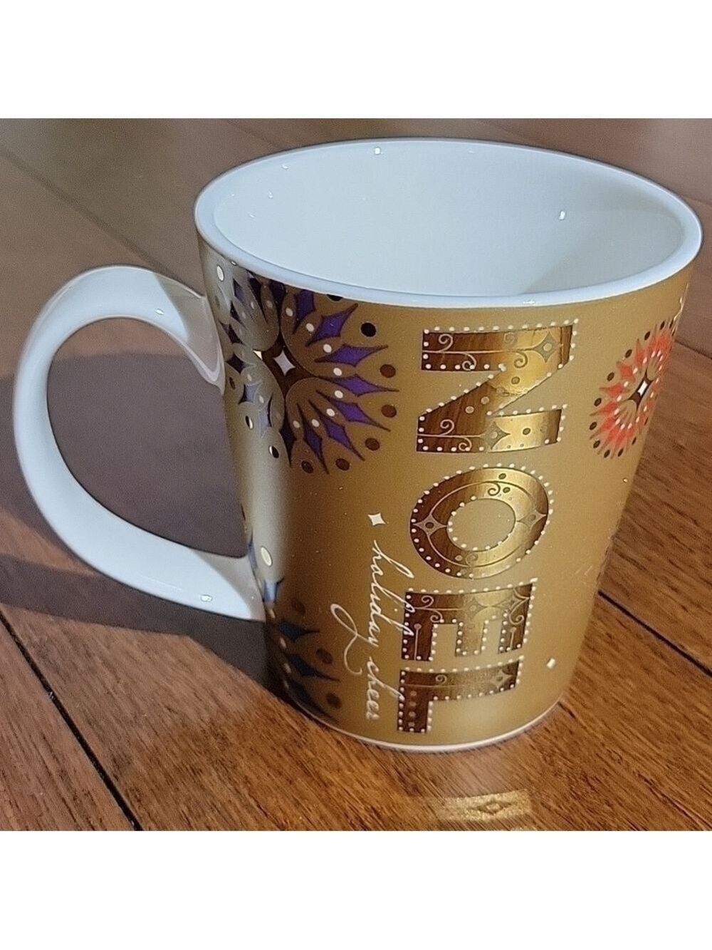 Starbucks Holiday 2006 Noel Gold Coffee Mug
